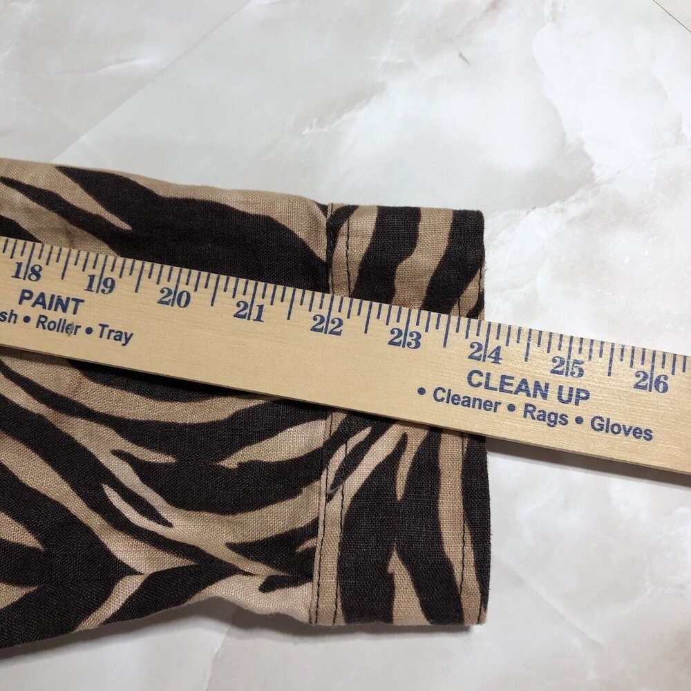Lucy & Laurel Brown Leopard Print 100% Linen Long… - image 7